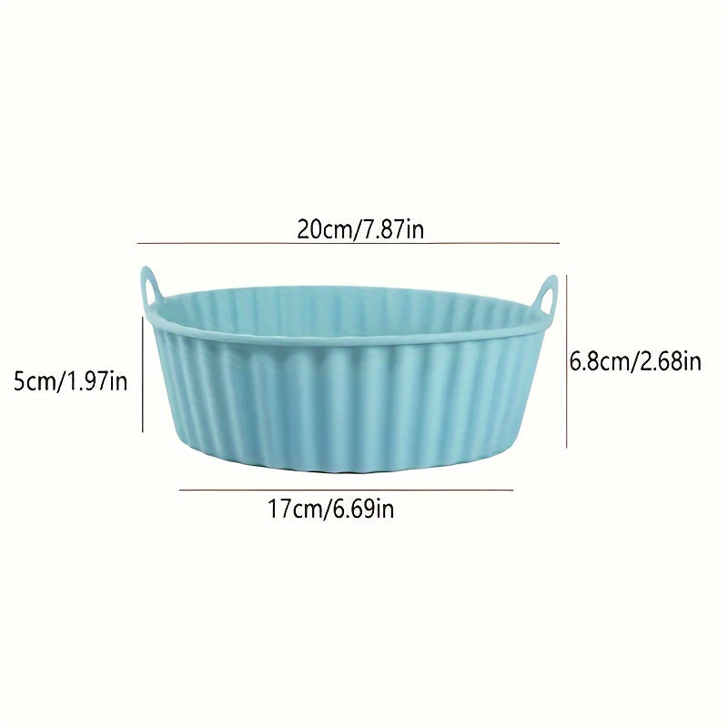 1pc Revestimiento de Silicona Reutilizable para Freidora de Aire, Alternativa al Papel Perforado Antiadherente, Compatible con Ninja, Tower, COSORI - Accesorio de Cocina para Cocinar Más Saludable, Revestimiento de Cocina Versátil | Olla de Silicona Flex