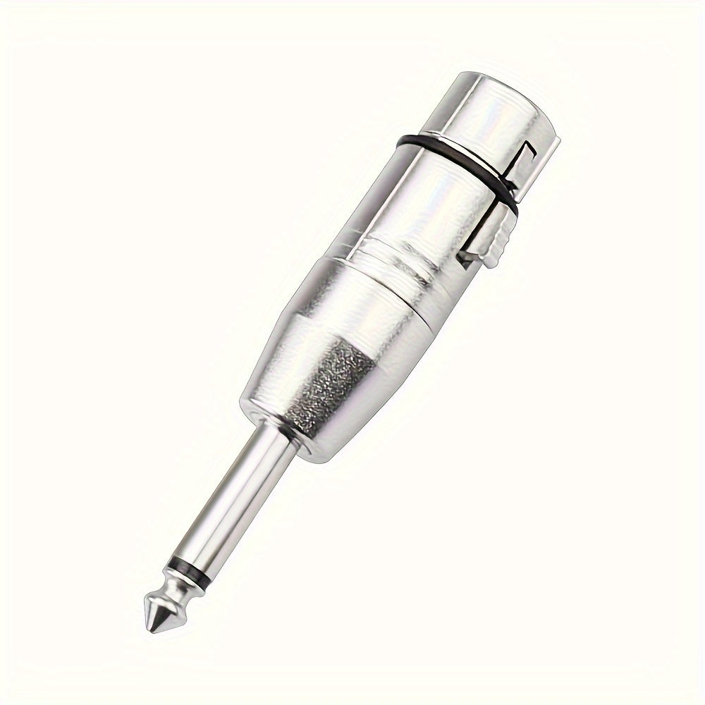 Adaptador XLR Hembra de Calidad Superior Xahpower a 1/4 Pulgada TS - Aleación de Zinc Duradera, Niquelado, Conector de Audio Desequilibrado para una Calidad de Sonido Cristalina con Micrófonos, Mezcladores, Guitarras y Cámaras