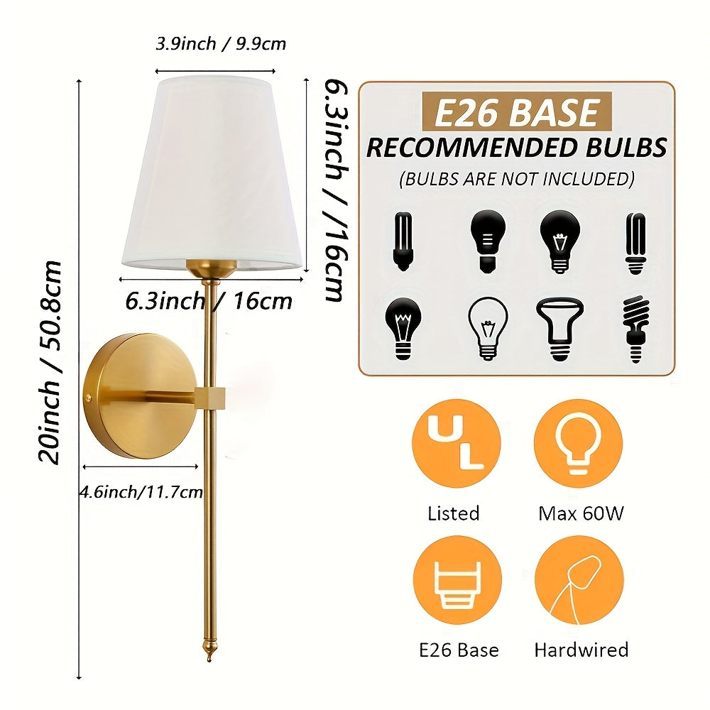2 piezas, lámpara de pared retro, lámpara de pared industrial, iluminación de tocador de baño con enchufe, lámpara de techo con pantalla de tela, iluminación semi-inclinada para dormitorio, sala de estar, dormitorio, lámpara de pared para cama, adecuada