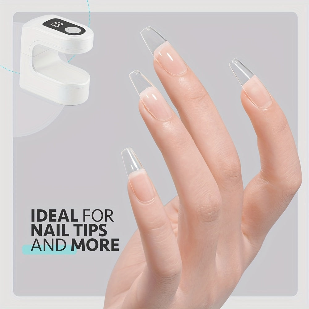 Lámpara de curado de uñas mini portátil con pantalla de visualización digital y carga USB, lámpara de curado de gel de poliuretano, adecuada para uso en casa y salón para uñas de gel endurecidas.