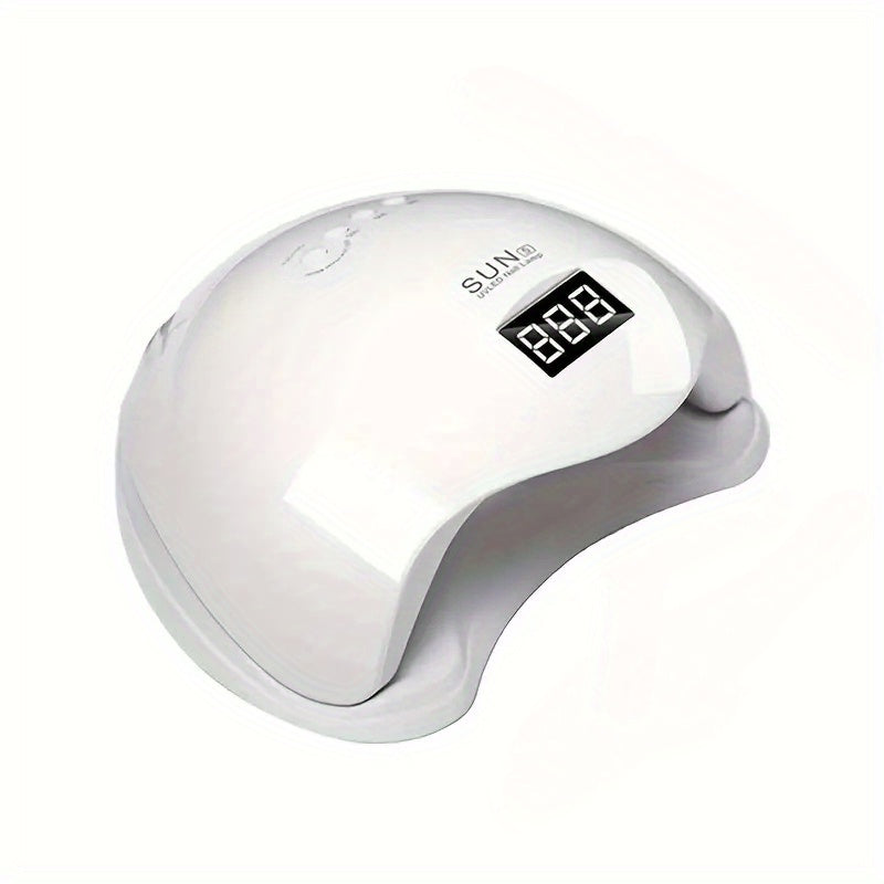 1 pieza de lámpara de uñas LED SUN con sensor inteligente - Luz de curado de gel de secado rápido portátil, base extraíble, pantalla LCD, alimentada por USB (batería no incluida) - Ideal para uso en casa y salón, iluminación de salón de uñas | Lámpara de