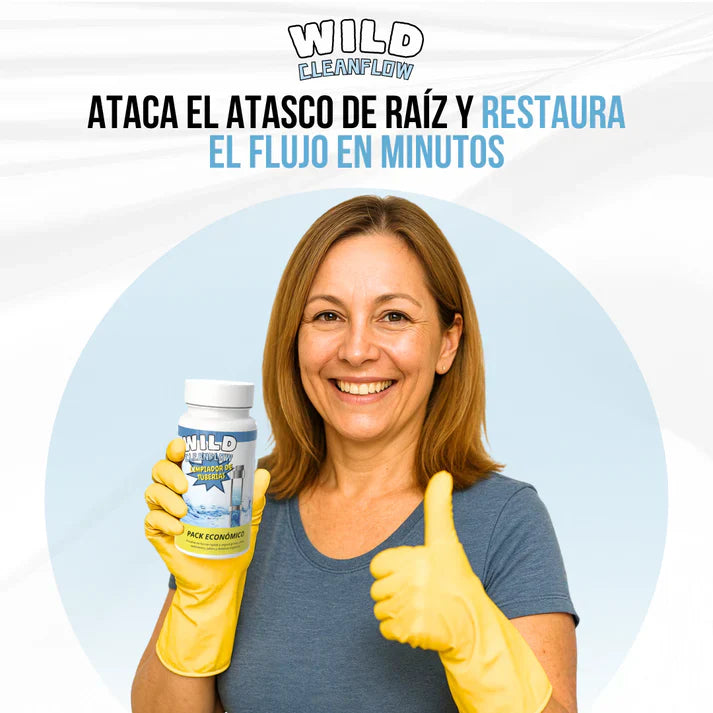 Destapa cañeria Wild Cleanflow™ - Desatasca sin esfuerzo. Limpia desde la raíz