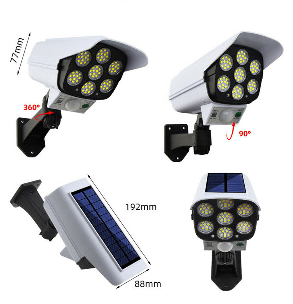 Lampara Luz Led Patio Jardin Control Remoto Reflector Solar Color Blanco