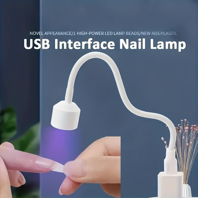Secador de uñas LED mini con alimentación USB - Cuidado rápido y seguro de gel polishes, diseño compacto plegable para manicura y pedicura, no necesita batería, regalo portátil para mujeres y hombres, esenciales para la manicura, herramienta de belleza e