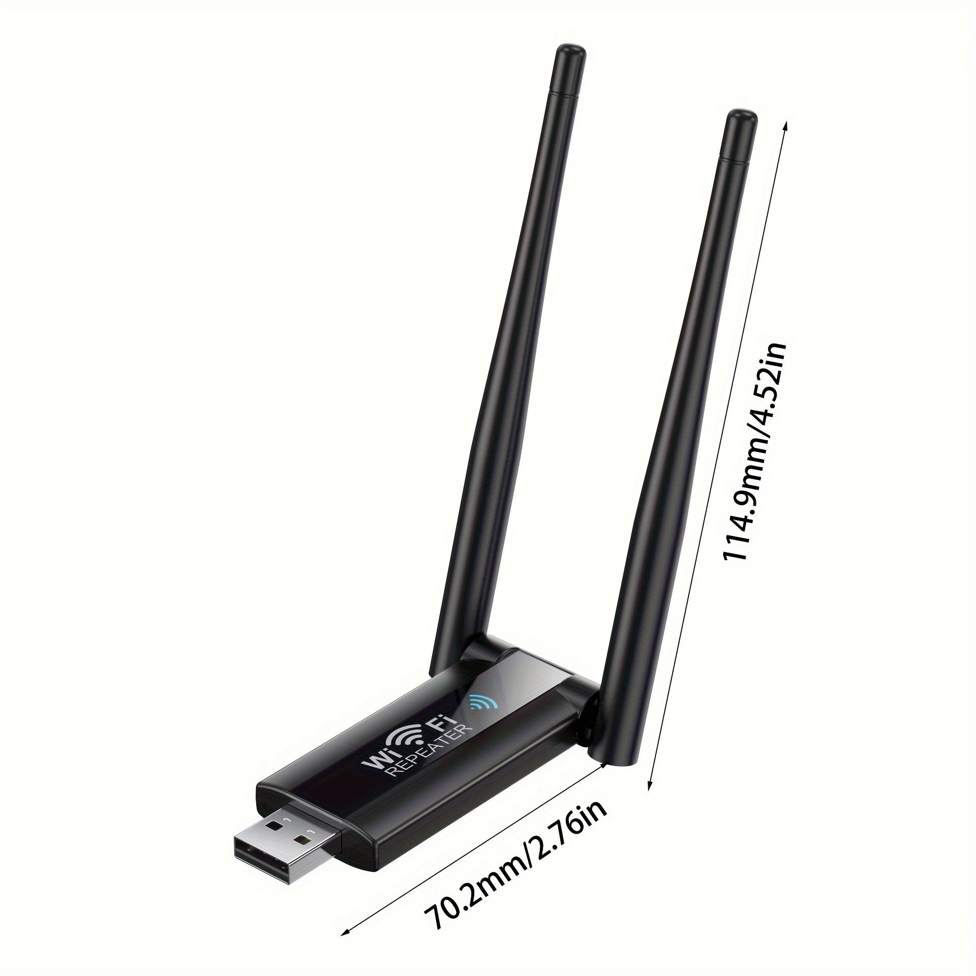 Repetidor de WiFi inalámbrico de 2.4 G 300 Mbps, extensor de enrutador, amplificador de señal Wi-Fi, adaptador de tarjeta de red de larga distancia, repetidor USB