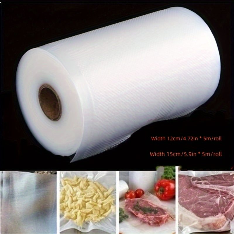 Bolsas de almacenamiento para sellar alimentos en el vacío en la cocina, disponibles en tamaños 12/15/17/20/22/25/28 cm por 500 cm para mantener la frescura.