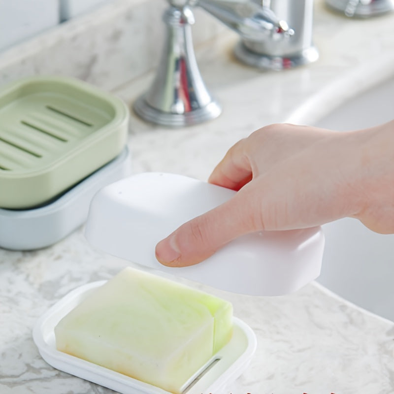 1 Pieza, Jabonera De Plástico Con Drenaje, Porta Jabón Con Auto Drenaje, Soporte Para Jabón Para Baño, De Doble Capa, Estante De Almacenamiento De Jabón Multifuncional, Accesorios De Baño