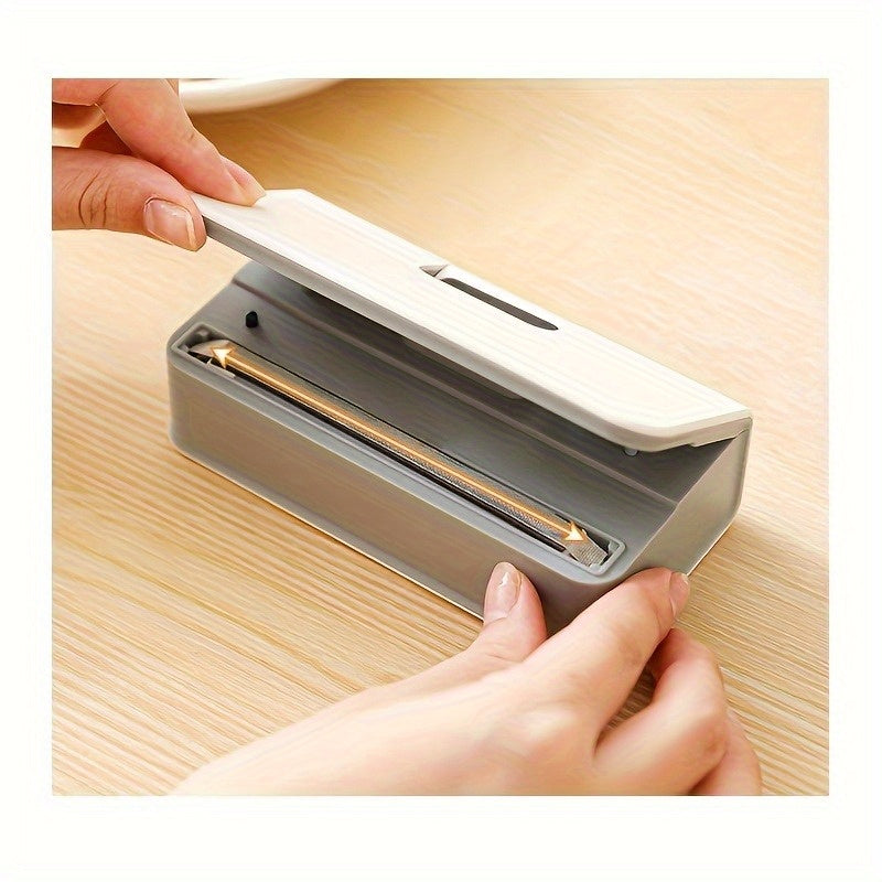 Sellador de Bolsas 2 en 1 con Cortador, Larga Duración de Batería, Sellador ODSD, Puede Usarse Aproximadamente 100-300 Veces por Carga Única, Sellador Portátil Manual para Almacenamiento de Comida y Bolsas Plásticas de Snacks y Dulces