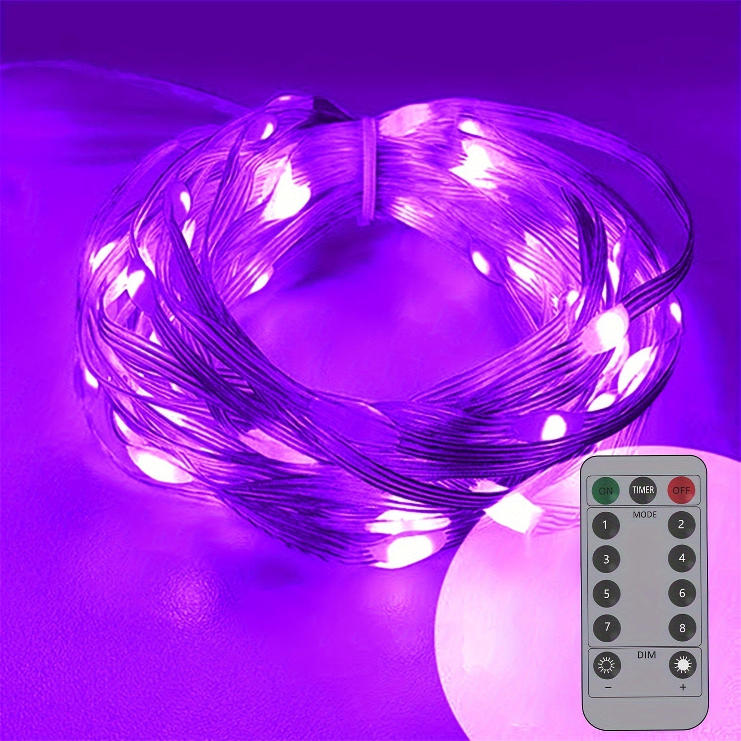 Kit de tiras de luz negra LED de 5,0/15,24/29,99/49,99 metros, fijo flexible de 5V con control remoto de 13 teclas, clasificación IP67, luces moradas para fiestas de brillo, cumpleaños en interiores, Halloween, decoración navideña, uso al aire libre en j