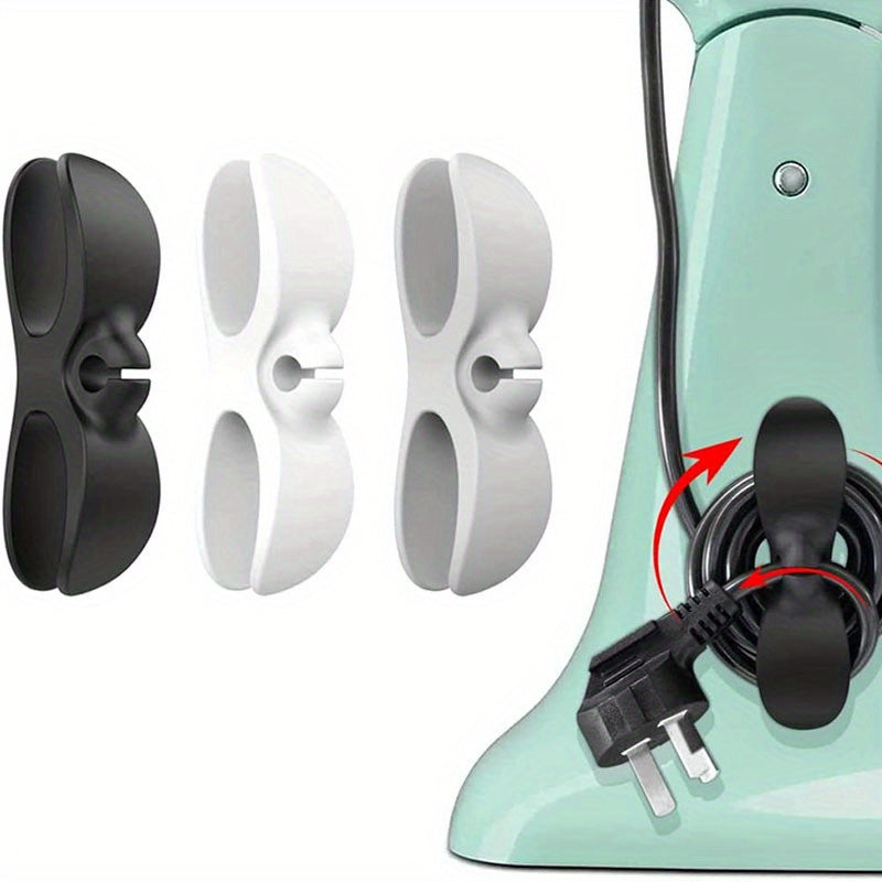6 Clip Organizadores de Cables TPU para Electrodomésticos de Cocina, Soporte de Gestión de Cables, Envoltura de Cables, Adecuado para Freidora de Aire, Licuadora, Máquina de Café - Solución de Almacenamiento de Cables sin Batería