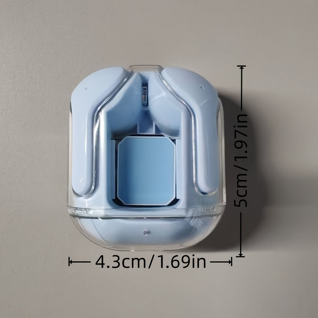 Auriculares inalámbricos Mini Y26, con cable de carga, diseño transparente, elegantes y geniales, ligeros y portátiles, larga duración de la batería, alta calidad de sonido, cancelación inteligente del ruido. Compatible con Apple y Android, con luz indic