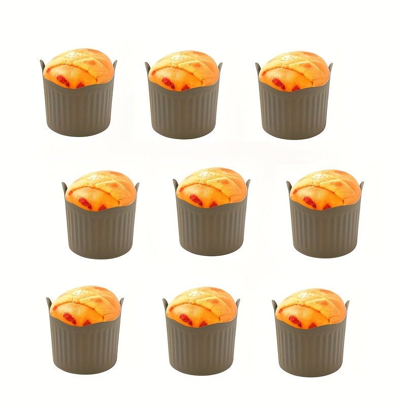 Tazas de muffin de silicona para freidora de aire, horno y horneado - Resistentes al calor, antiadherentes, reutilizables, para snacks y golosinas perfectos, esenciales para el horneado | Utensilios de cocina coloridos | Silicona resistente al calor