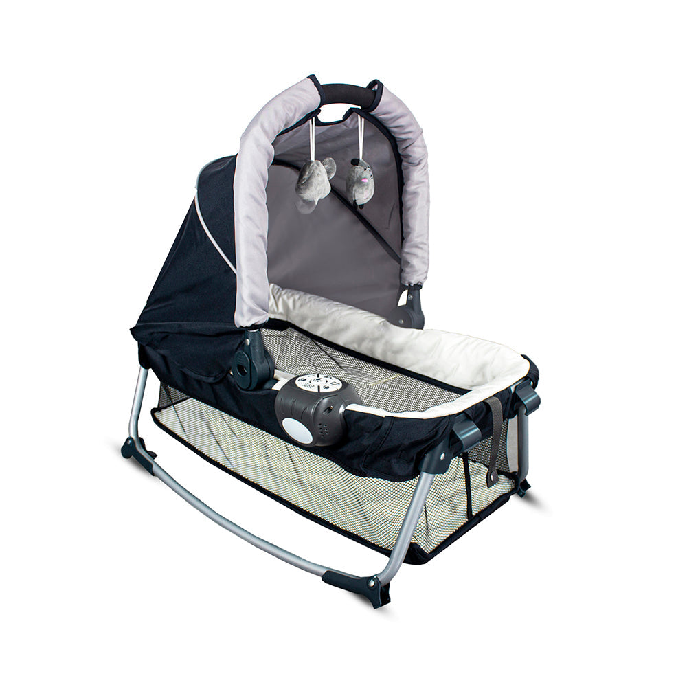 CUNA CORRAL + MOISES OSAKA GRIS 72B16 BEBESIT -