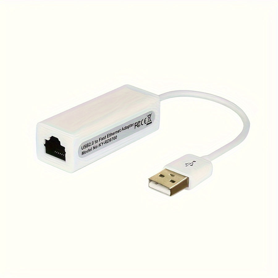 Convertidor de cable Ethernet USB USB 2.0 a 10/100 Red Lan RJ45 Puerto hembra Adaptador con cable