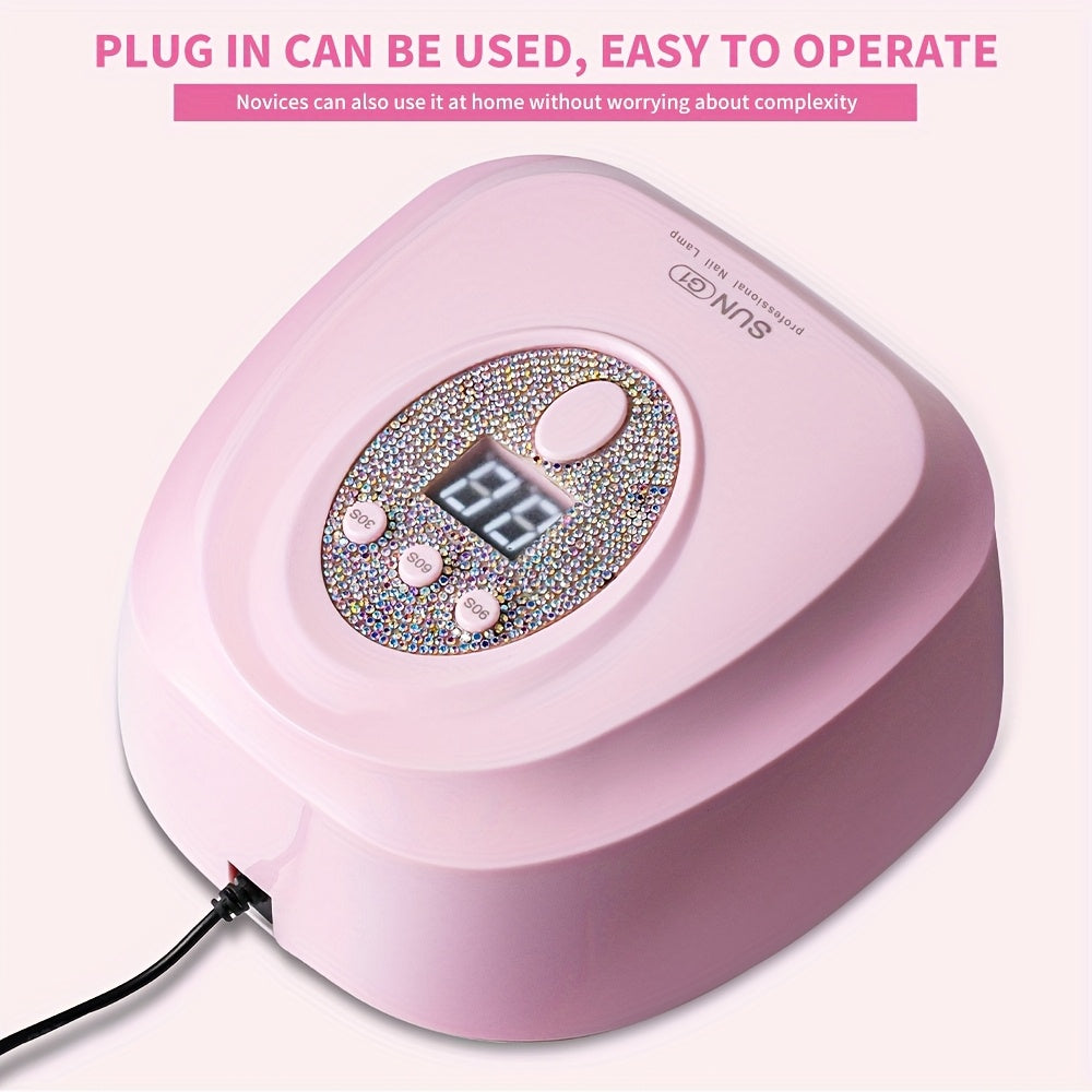 Linterna LED Profesional para Uñas, Luz de Secado Rápido para Esmalte en Gel con 3 Ajustes Temporizadores, Diseño Antideslizante y Fácil de Limpiar, Equipo de Arte de Uñas DIY para Salón o Hogar