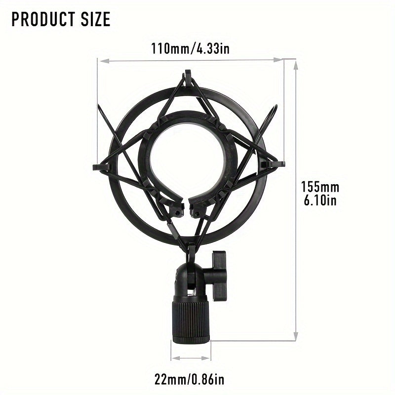 Soporte Universal de Amortiguación para Micrófono, Soporte Antivibración Ajustable para Micrófono Eid Al-Adha Mubarak