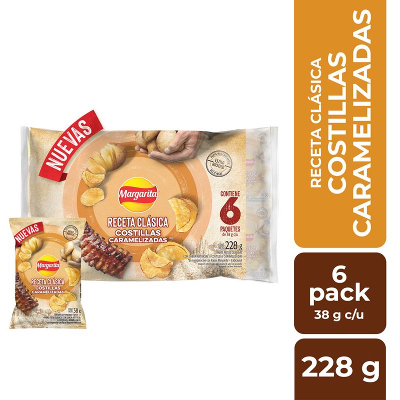 PAPA MARGARITA 6U 228G COSTILLA CARAMEL