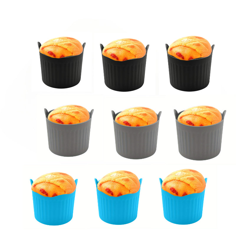 Tazas de muffin de silicona para freidora de aire, horno y horneado - Resistentes al calor, antiadherentes, reutilizables, para snacks y golosinas perfectos, esenciales para el horneado | Utensilios de cocina coloridos | Silicona resistente al calor
