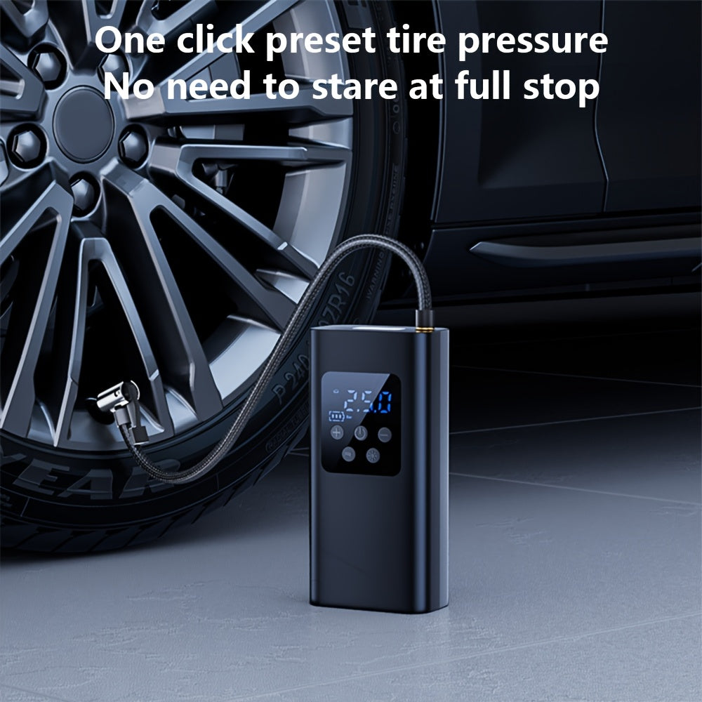 Compresor de aire digital portátil, inflador de llantas, ideal para autos, motocicletas y bicicletas