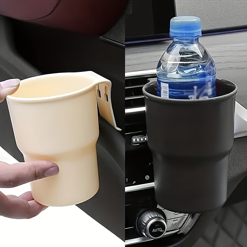 1pc Portavasos multifuncional para vehículos recreativos, material PP, ranura segura para teléfono, bebida y basura, soporte de taza portátil para vehículos