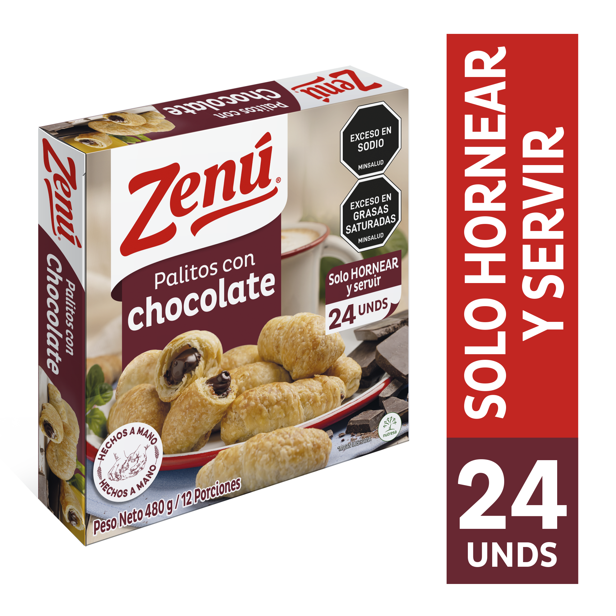 PALITOS CON CHOCOLATE ZENÚ 24U 480G