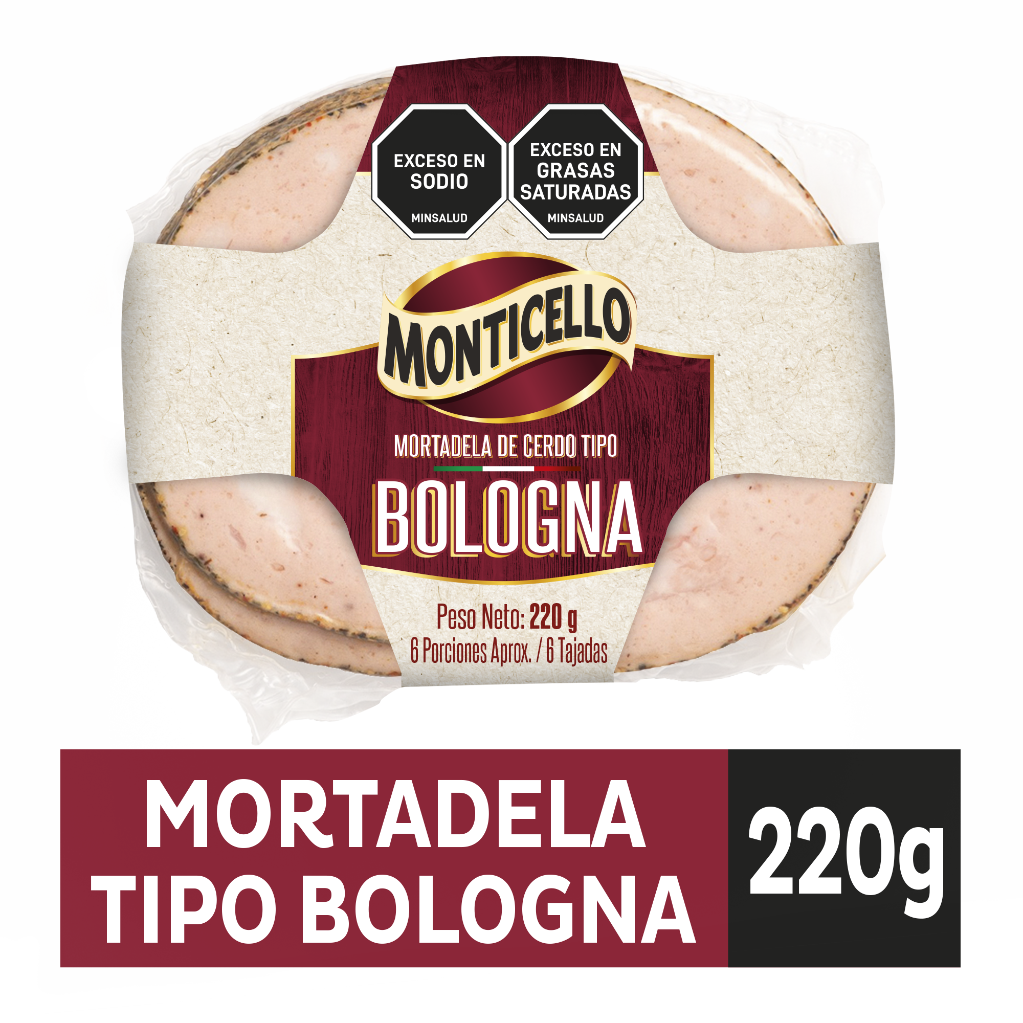 MORTADELA BOLOGNA MONTICELLO 220G N