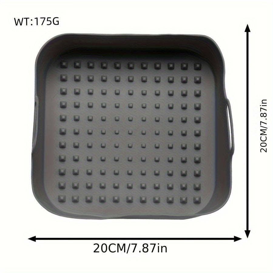 Alfombrilla de Silicona Reutilizable para Freidora de Aire Cuadrada - Forro para Cocinar Saludable, Perfecto para Aperitivos y Postres, Accesorio de Cocina Fácil de Limpiar