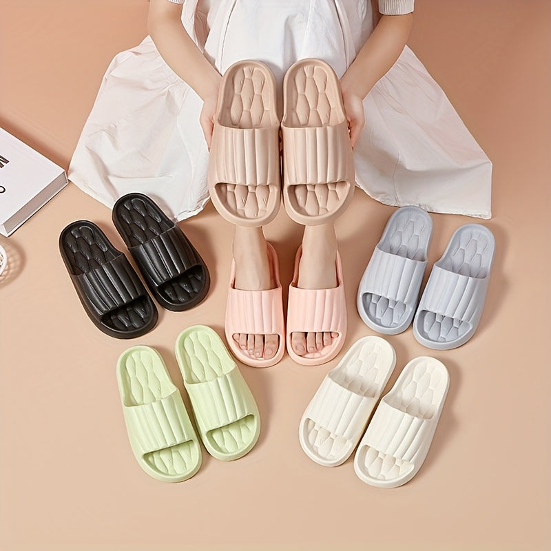 Chanclas suaves de EVA para mujer, antideslizantes, secado rápido, cómodas para la ducha y la playa, color rosa, diseño ligero y transpirable para uso diario, calzado de secado rápido, zapatos sin cordones casuales, suela antideslizante, pantuflas para b