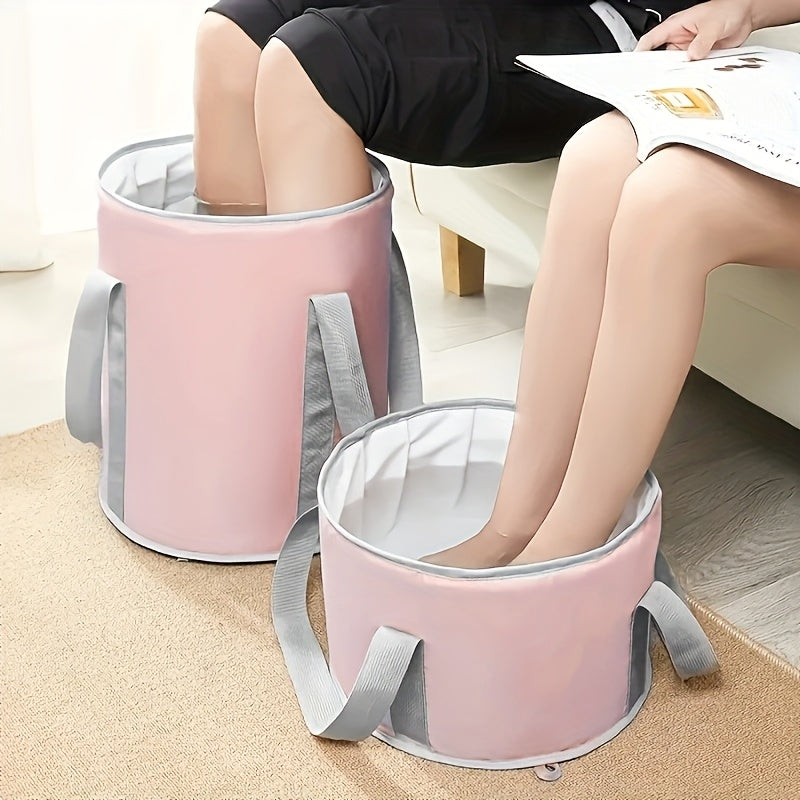 Baño de pies plegable y portátil, no requiere energía, material PEVA, sin olores, adecuado para el cuidado en casa y viajes, experiencia de relajación total para hombres y mujeres.