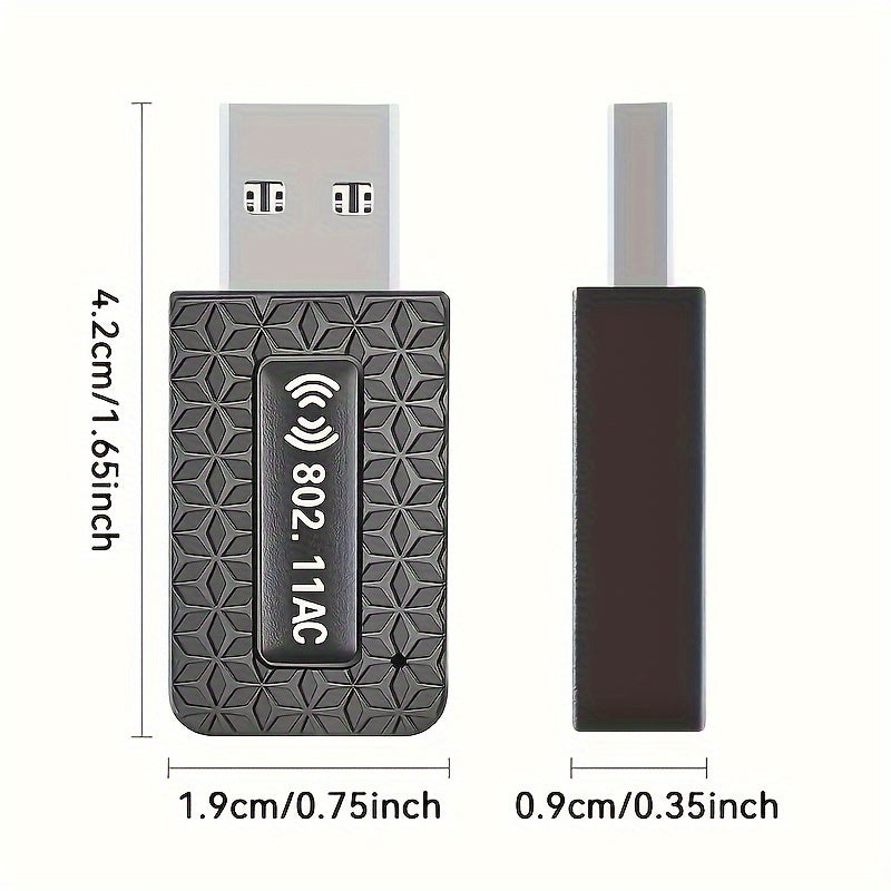 Adaptador WiFi Router para escritorio con 1300Mbps, doble banda 2.4GHz y 5.8GHz, antena de alta ganancia, modo USB, compatible con Windows 7/8/8.1/10/11, batería de botón no recargable, no incluye batería, router para hogar y oficina.