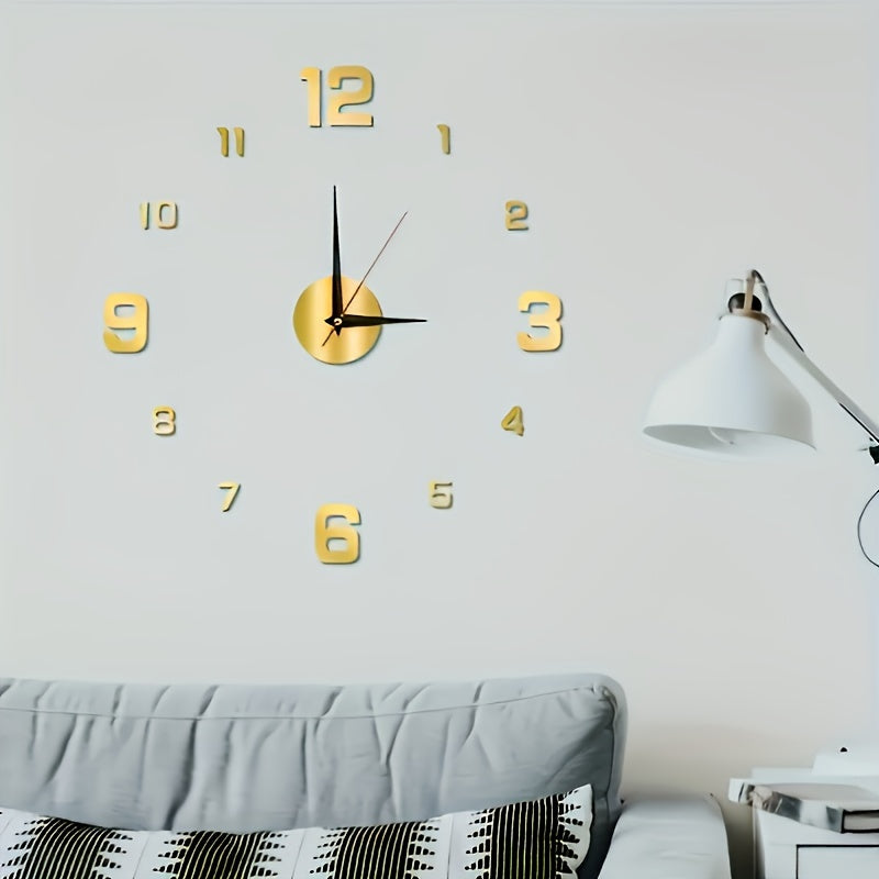 Reloj de pared digital 3D moderno NONZHU, pantalla grande luminosa, funcionamiento silencioso, ideal para sala y dormitorio (el estilo luminoso solo emite luz en ambientes oscuros), perfecto para Navidad