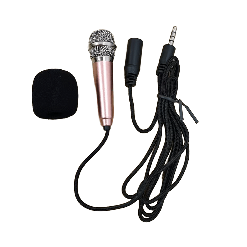 Micrófono mini con conector de 3.5 mm, portátil, ideal para grabación de voz, entrevistas, karaoke, juegos, videoconferencias y transmisiones en vivo, compatible con celulares, computadoras, laptops y tabletas - No requiere batería