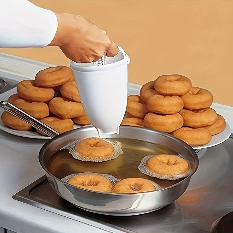 Prendedor de Donas Manual - Herramienta No Eléctrica Fácil de Usar para Hornear en Casa o Restaurante, Anillos Uniformes, Diseño Duradero para Repostería a Granel, Cocina Sin Electricidad, Materiales Fáciles de Limpiar