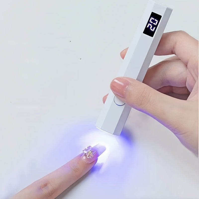 Linterna Portátil Mini para Uñas con Pantalla Digital - Curado Rápido sin varillas, Batería de Litio Recargable USB, Ideal para Manicura en Casa y Viajes, Regalo de Alta Calidad | Luz Decorativa para Arte de Uñas
