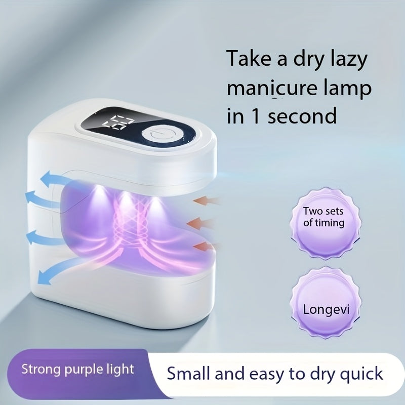 Lámpara de curado de uñas LED recargable por USB portátil de FEIYBA para esmalte de gel - Curado rápido, temporizador de 2 velocidades, pantalla digital, diseño compacto - Hermoso regalo para mujeres y técnicos de uñas, accesorios de belleza elegantes, h