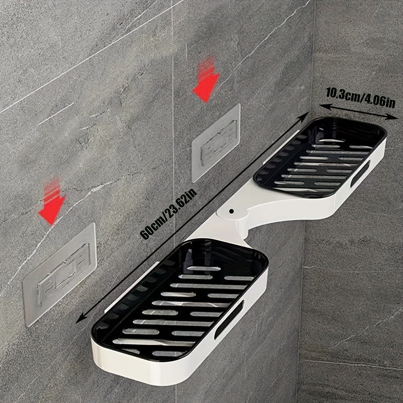 Maximiza el espacio en tu baño con este estante de plástico montado en la pared