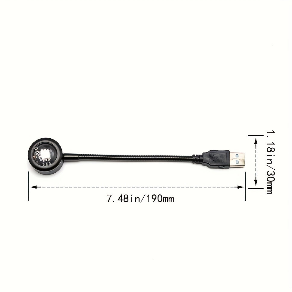 Lámpara De Iluminación De Escenario De Fiesta Con Control De Sonido, Lámpara De Atmósfera Podrida, Lámpara De Proyección De Ritmo De Música Para El Hogar Con USB, Lámpara De Bola Mágica LED Para Coche