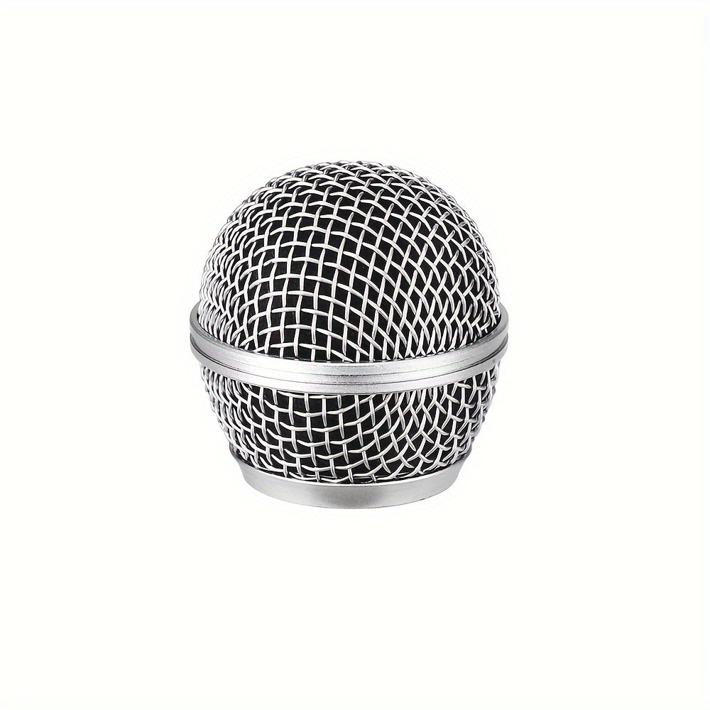 Cabeza de reemplazo de malla metálica para SM58/BETA58/BETA87 de BOMGE - Ventilación de micrófono de mano de hierro duradera para Shure BLX4/PGX4/QLXD4/SLX4/ULXD4, no necesita batería, equipo de audio profesional, acabado metálico elegante, construcción