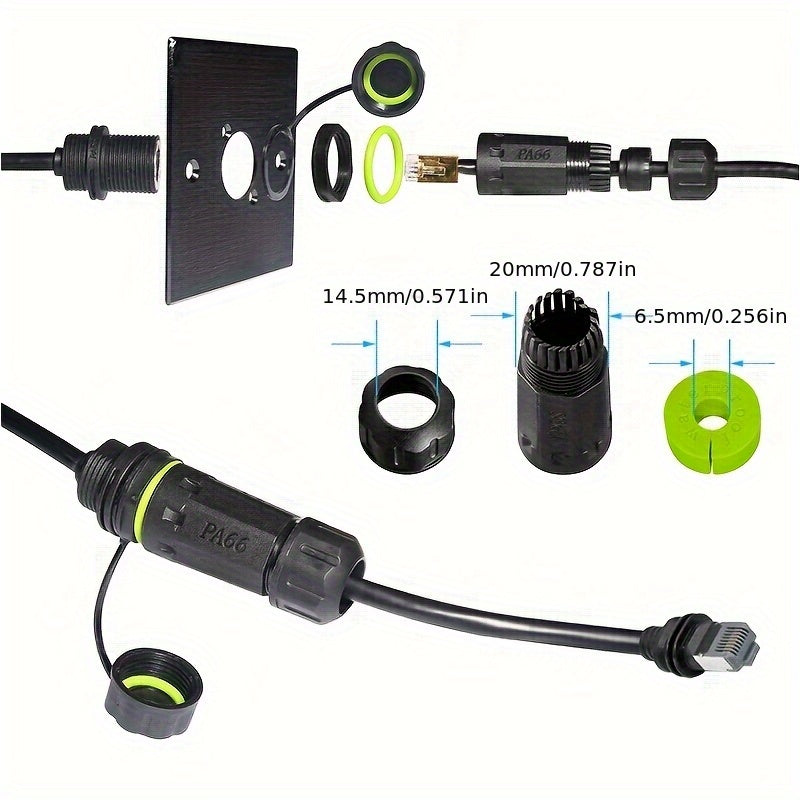 Conector impermeable RJ45 para Starlink Gen 3 Dish y Router Compatible con Starlink Gen 3/Mini Adaptador de cable Ethernet.