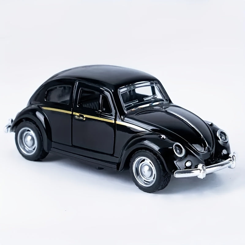 Modelo de coche de metal fundido a escala 1:38 - Clásico vintage rojo con puertas abiertas y vista interior, juguete coleccionable para adultos, regalo perfecto para cumpleaños, Día del Padre o fiestas, decoración de coches, diseño retro de coches, artes