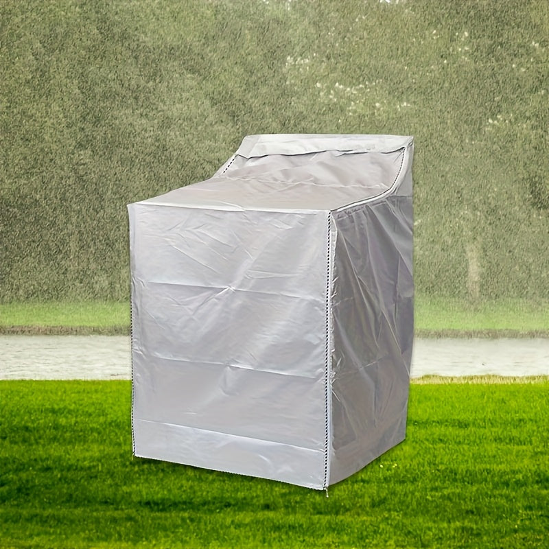Fundas protectora para lavadora, cubierta para lavadora de tambor doméstica, funda protectora para lavadora de patio exterior, tela Oxford 420D con recubrimiento plateado en ambos lados