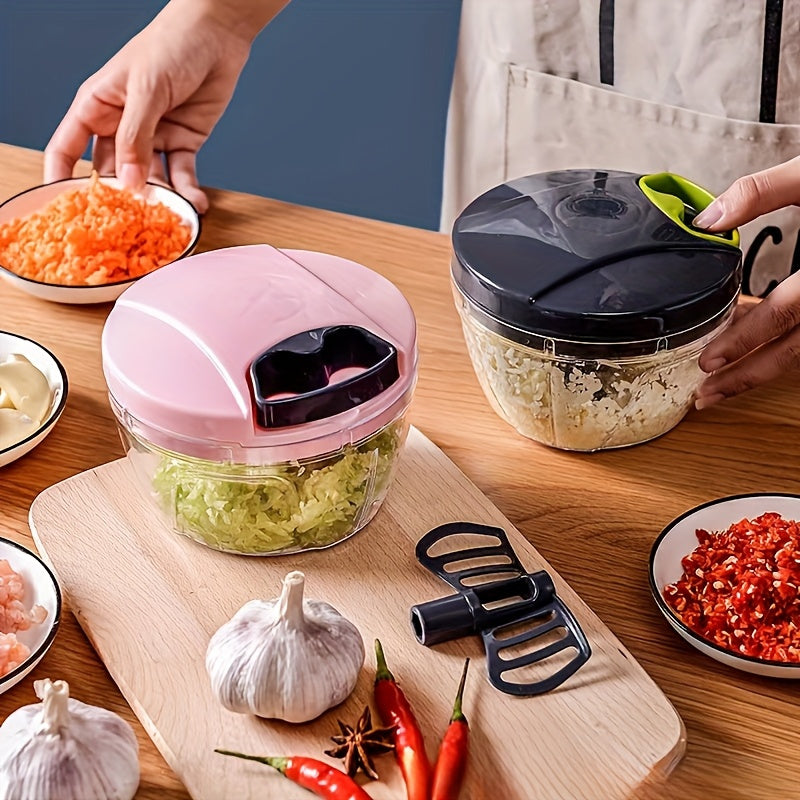 Picadora de Carne Manual para Cocina, Herramienta Cortadora Peladora, Trituradora de Ajo, Trituradora de Verduras y Cebolla, Cortador de Chile, Cocina para Caravana, adecuado para Escenarios Domésticos, Cortador de Verduras Multifuncional, Herramienta de