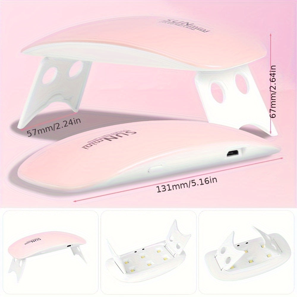 Linterna Compacta para Uñas, Luz de Curado de Gel LED, Secador de Manicura para Salón y Hogar, Curado Rápido para Uñas DIY