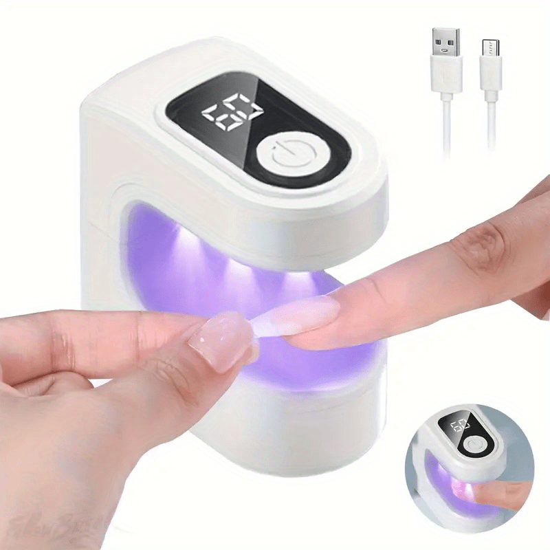 Secador de uñas y lámpara - Carga USB portátil, batería de litio, sin fragancia, adecuado para aplicaciones de esmalte de uñas de gel, regalo perfecto para, herramientas de arte de uñas