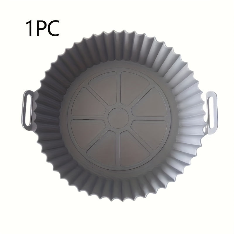 1pc Revestimiento de Silicona Reutilizable para Freidora de Aire, Alternativa al Papel Perforado Antiadherente, Compatible con Ninja, Tower, COSORI - Accesorio de Cocina para Cocinar Más Saludable, Revestimiento de Cocina Versátil | Olla de Silicona Flex