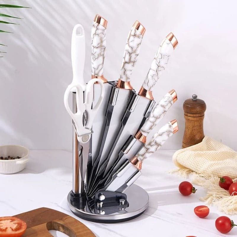 Set De Cuchillos En Acero Inoxidable 9 Piezas