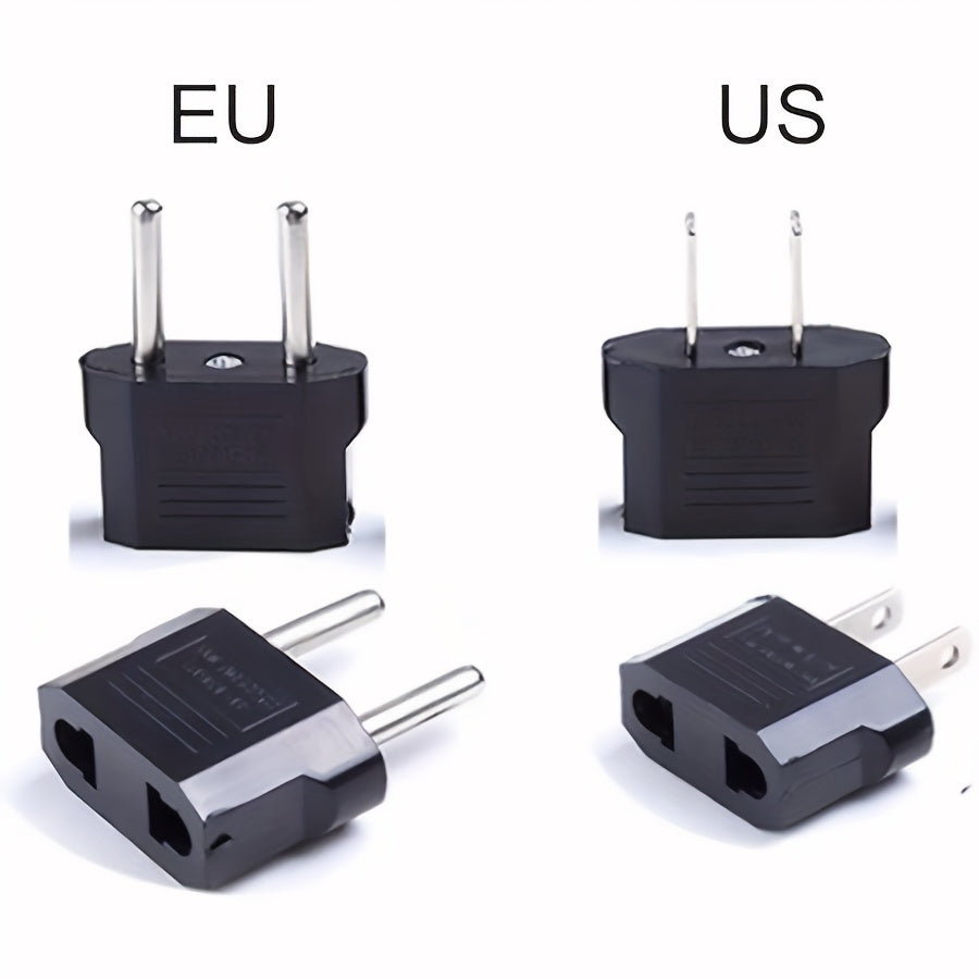 Adaptador de Energía para Viaje UE a EE.UU., 2 piezas/1 pieza, Adaptador de Enchufe de 2 Pines Convertidor de CA
