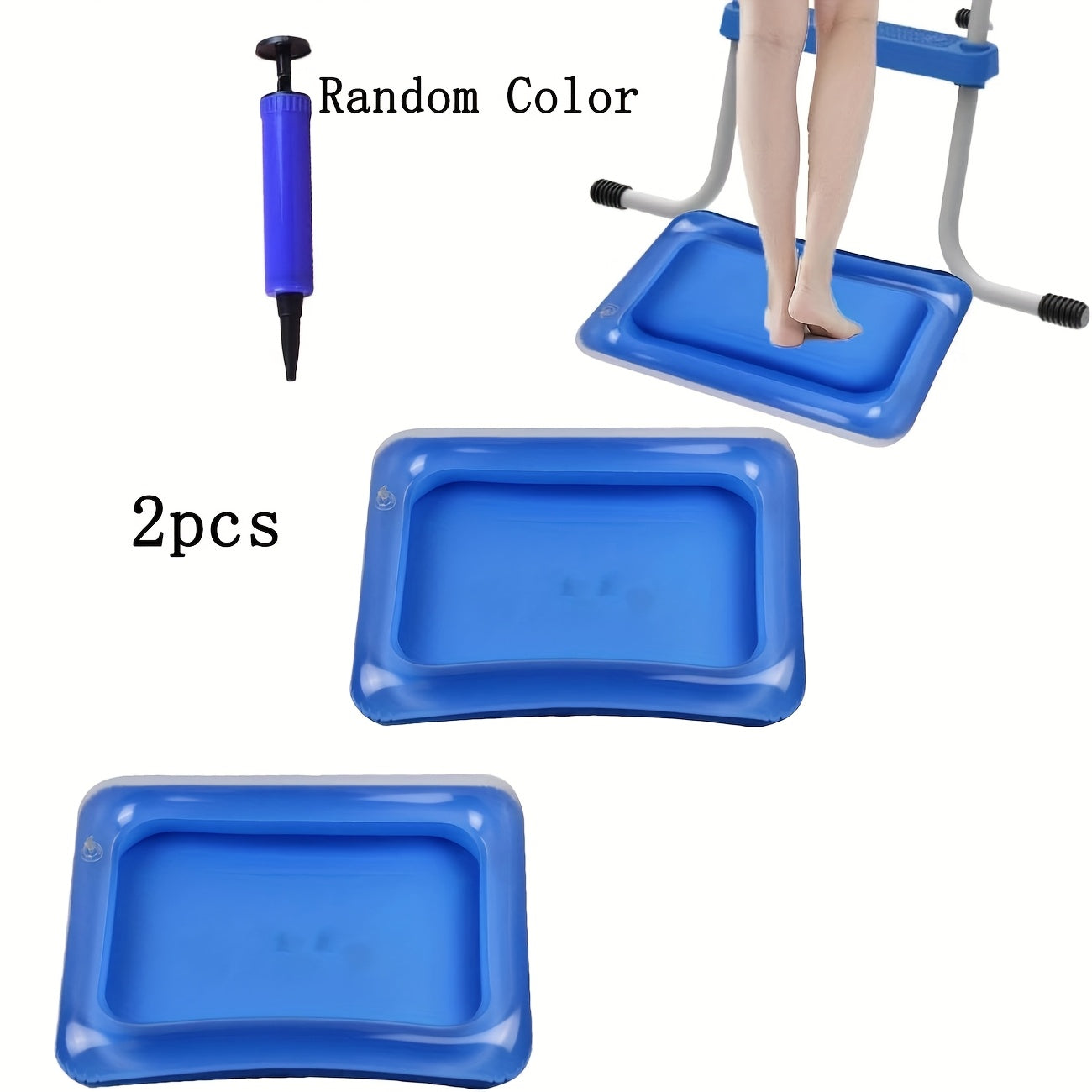1/2 piezas, baño de pies inflable cuadrado, baño de pies portátil, escalera de piscina, juego de pedicura de limpieza de piscina