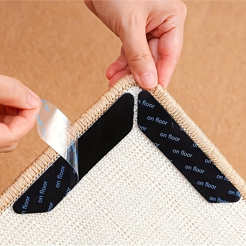 8 Piezas de Antideslizante para Alfombras, Lavable y Adhesivo Antideslizante para Suelos de Madera