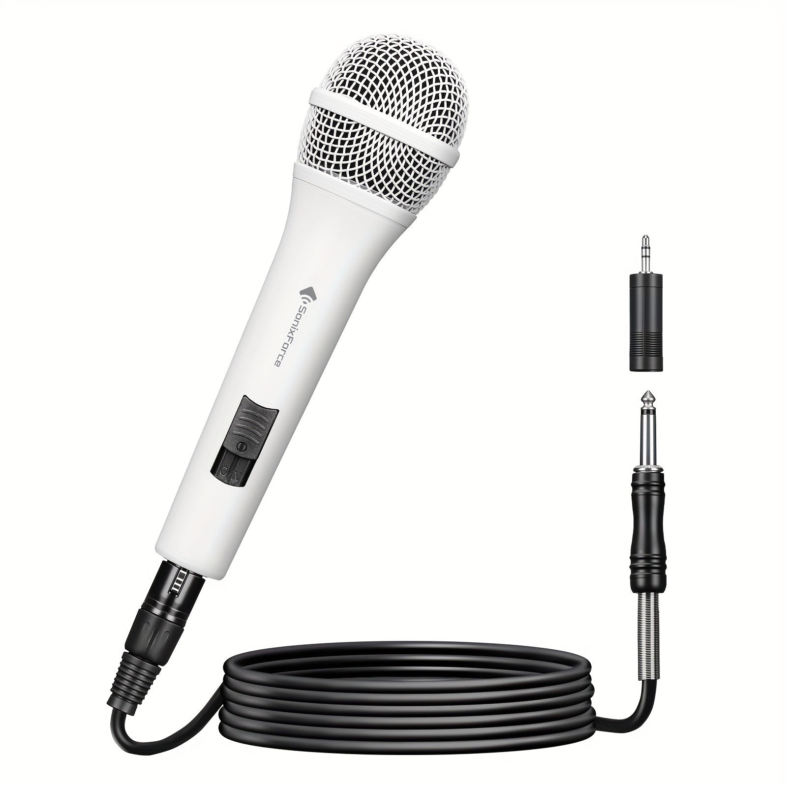 Micrófono Dinámico Unidireccional con Cable para Karaoke - Micrófono de Conexión Directa para Máquina de Karaoke, Amplificador y Altavoz - Para Cantar, Hablar en Público y Fiestas